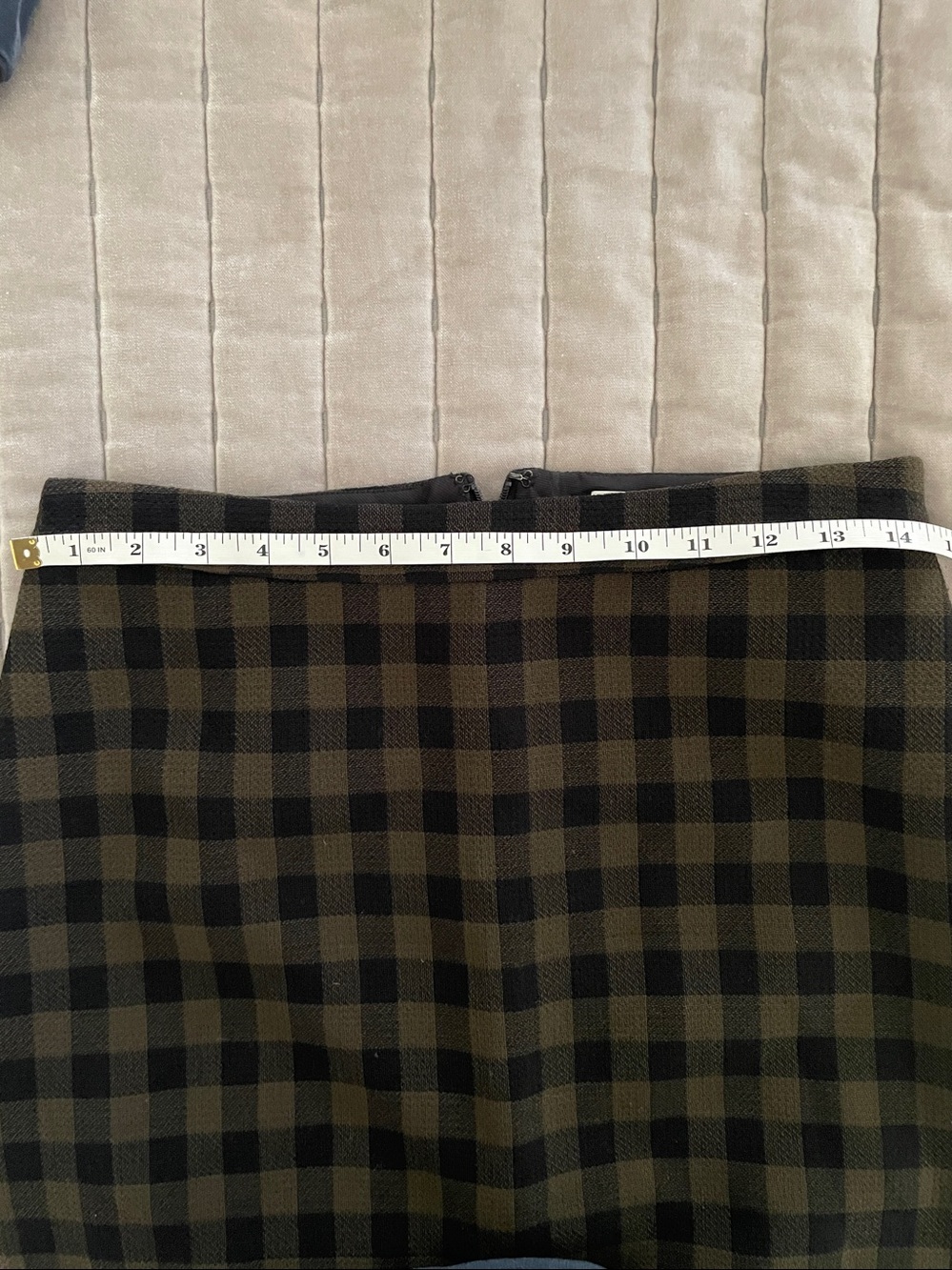 A.L.C Thea plaid pencil skirt midi Italian wool US 6 lined business realtor sexy - Picture 5 of 10